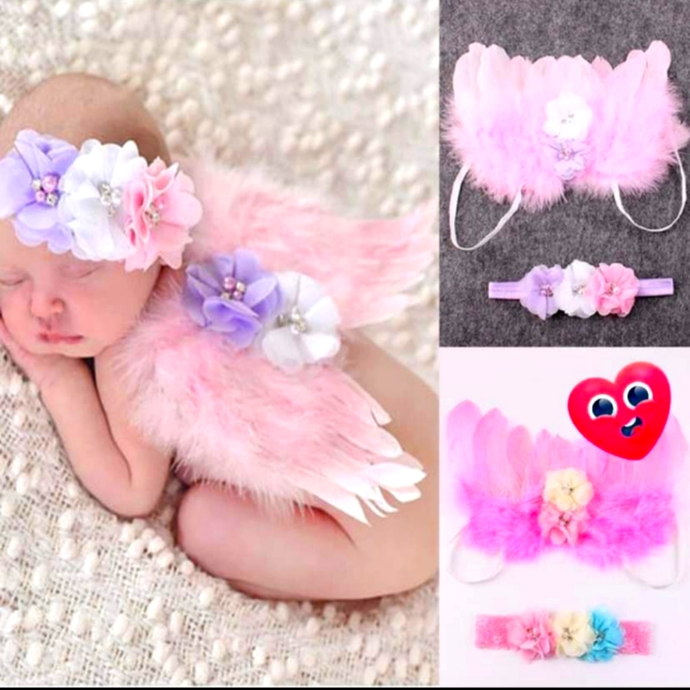 Newborn Wings & Headband Photoshoot